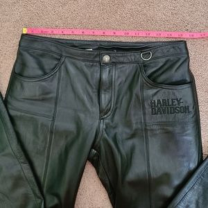 Harley Davidson Black Leather Riding Pants Size 4